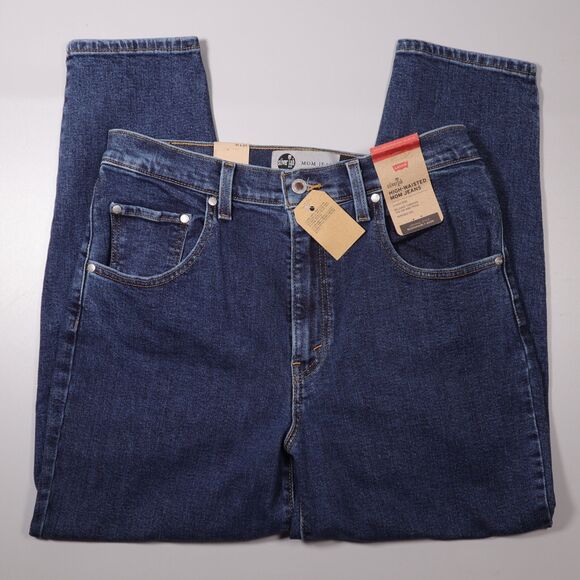NWT Levi's SILVER TAB High Waisted Mom Jean Blue Denim High Rise Tapered 31x27 - Picture 1 of 10